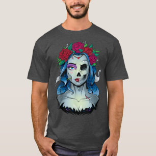 Skeleton Dead Bride Halloween Costume Undead La Ca T-Shirt