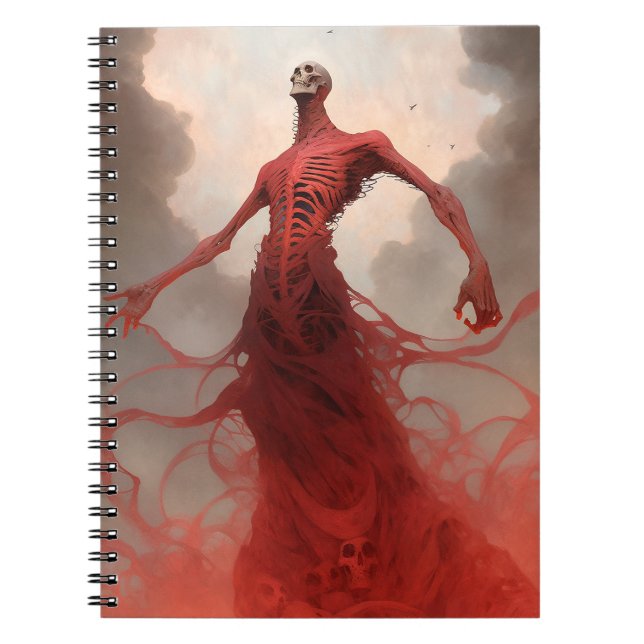 Skeleton Demon Creature Dark Fantasy Horror Notebook (Front)