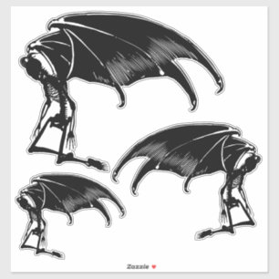 Skeleton Demon Fallen Angel Horror Goth art 