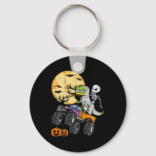 Skeleton Dino Monster Truck Halloween Costume Todd Keychain