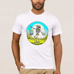 Skeleton Disc Golfing T-Shirt