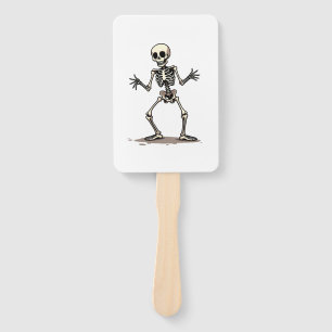 Skeleton Doing the Dab � Funny Halloween Dance Shi Hand Fan
