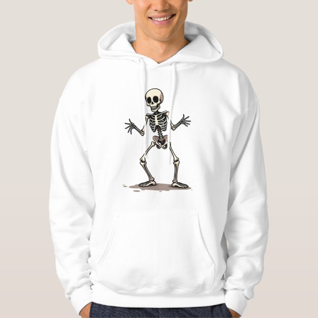 Skeleton Doing the Dab � Funny Halloween Dance Shi Hoodie (Front)