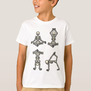 Skeleton Doing Yoga Meditation Yogi Funny Hallowee T-Shirt