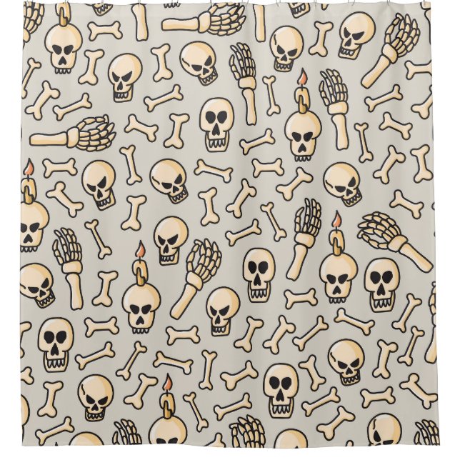 Skeleton Doodles: Vintage Textile Pattern. (Front)