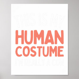 Skeleton Drabbing Dance Halloween Poster