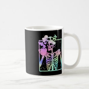 Skeleton Drinking Coffee Women men Halloween costu Mug