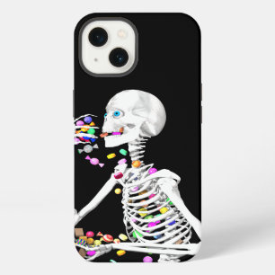 Skeleton Eating Halloween Candy iPhone 13 Case
