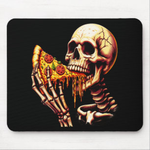 Skeleton Eating Pizza Mouse Pad