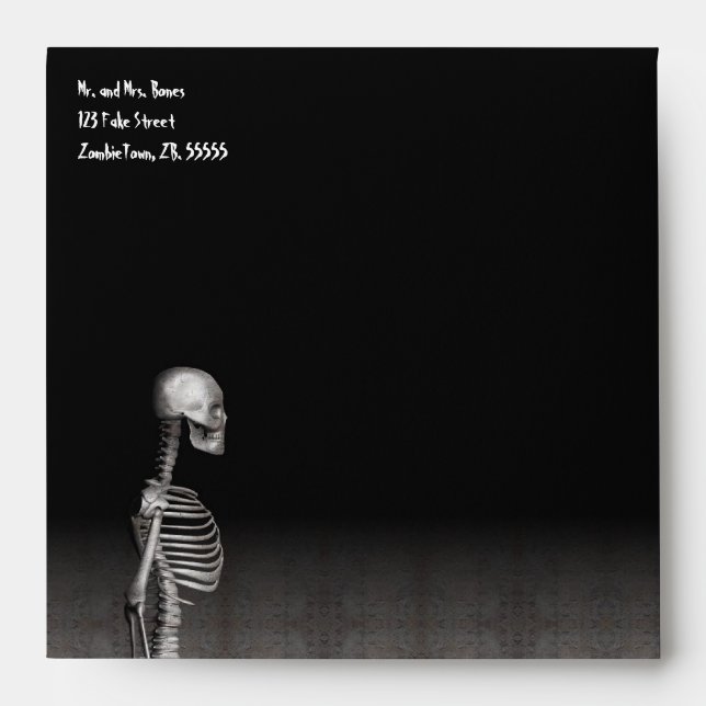 Skeleton - Enveloppe Halloween (Devant)