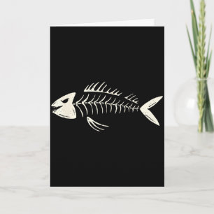 Skeleton Fish Bone Collectors  Card