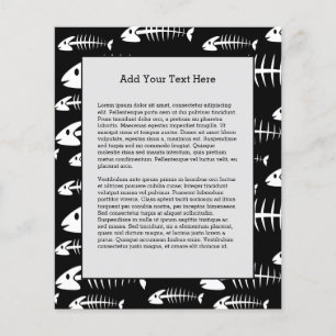 Skeleton Fish Bones Fishing Humour Fisherman Hungr Flyer