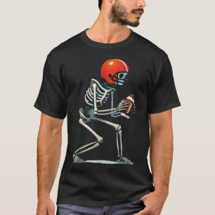 Skeleton Football Halloween Costume Men Boys Kids T-Shirt