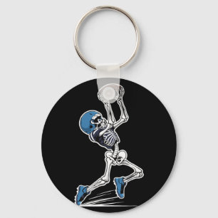 Skeleton Football Halloween Men Boys Women Footbal Keychain