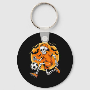 Skeleton Footll Men Boys Kids Halloween Soccer Cos Keychain