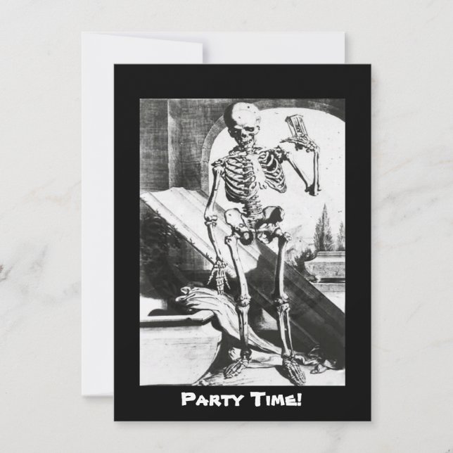 Skeleton from Anatomia Humani Corporis Invitation (Front)