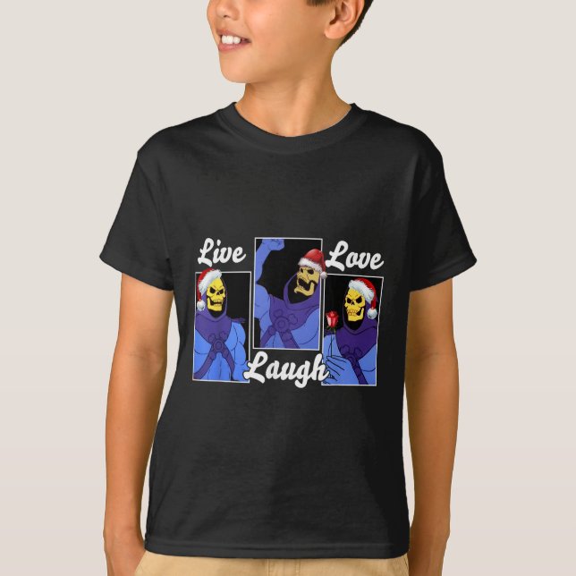 Skeleton Funny Hat Christmas  T-Shirt (Front)