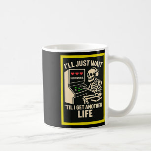 Skeleton Gamer Arcade Design – Funny Retro Gaming  Coffee Mug