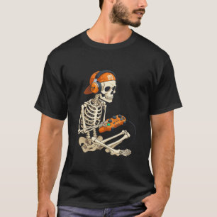 Skeleton Gamer Halloween Video Game for Boys Men K T-Shirt
