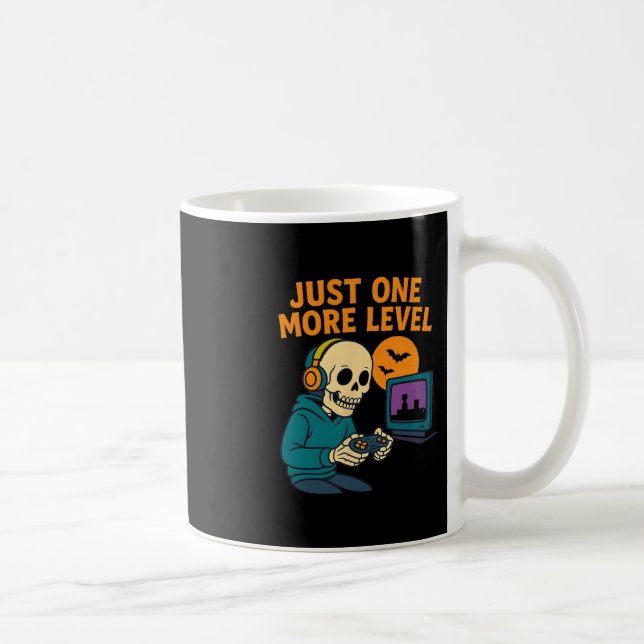 Skeleton Gamer – Just One More Level  Coffee Mug (Right)