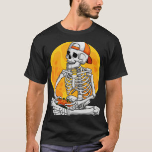 Skeleton Gamer Video Game Boys Gaming Halloween Co T-Shirt