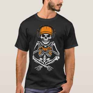 Skeleton Gamer Video Gaming Halloween Costume Boy  T-Shirt
