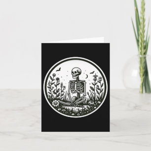 Skeleton Gardener Plants Halloween Gardening 1 Card