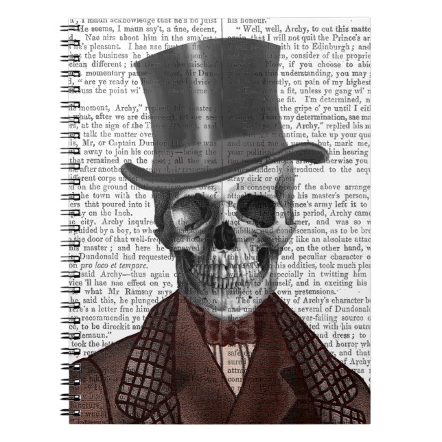 Skeleton Gentleman and Top hat Notebook (Front)