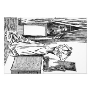 Skeleton Ghoul Monster Victorian Woman Photo Print