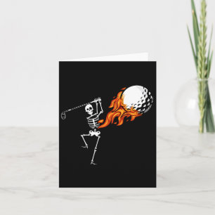 Skeleton Golf Funny Halloween Costume Golfing Spor Card