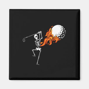 Skeleton Golf Funny Halloween Costume Golfing Spor Magnet