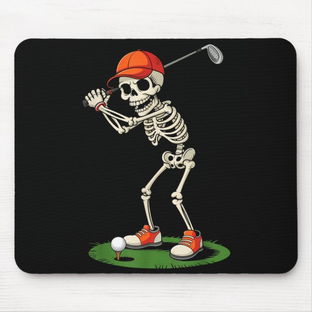 Skeleton Golf Halloween Costume Funny Boys Toddler Mouse Pad (Front)