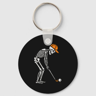 Skeleton Golf Halloween Golfer Costume Dad Mens Bo Keychain