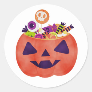 Skeleton Goth Style Black skull Classic Round Sticker