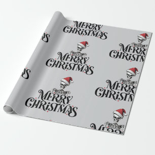 Skeleton Gothic Christmas Wrapping Paper