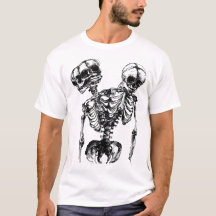 Skeleton Gothic Dark Aesthetic T-S
