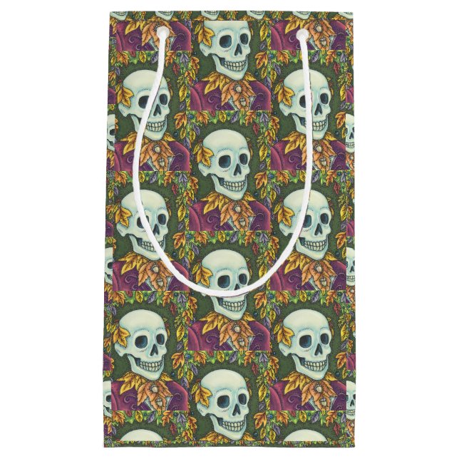 SKELETON GOTHIC GENTLEMAN SKULL HALLOWEEN GIFT BAG (Front)