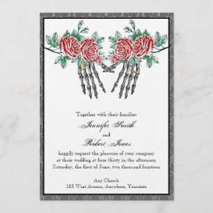 Skeleton gothique Mains et Faire-part de mariage