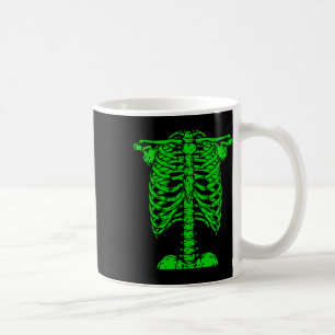 Skeleton Green Rib Cage Bone Costume Halloween Gra Coffee Mug