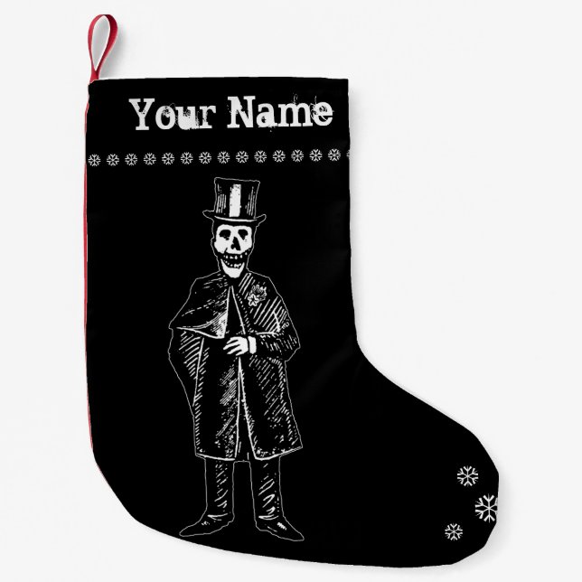 Skeleton Groom Christmas Stocking (Customize) (Front)