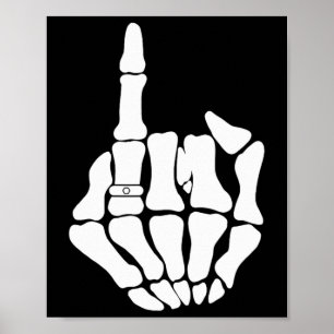 Skeleton Groom Wedding Just Married Spooky Gothic  Poster