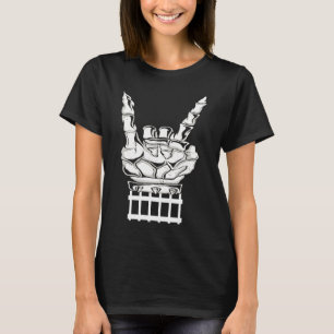 Skeleton Guitar Rock & Roll Skull guitarist Music T-Shirt
