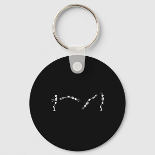 Skeleton Gymnast - Halloween Tumbling Backflip Keychain