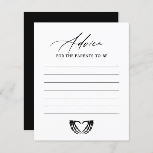 Skeleton Halloween Baby Shower Advice Card