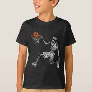 Skeleton Halloween Basketball Player Basketballer T-Shirt