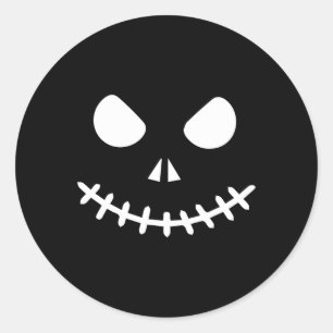 Skeleton Halloween  Classic Round Sticker