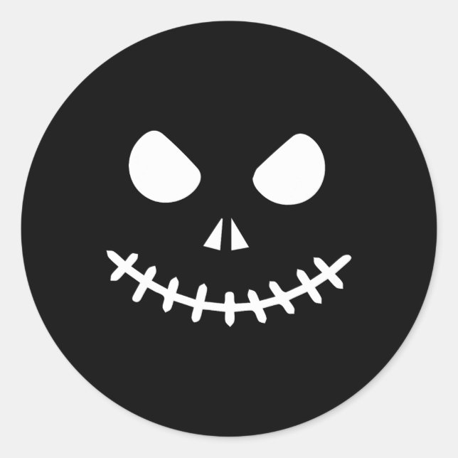 Skeleton Halloween  Classic Round Sticker (Front)
