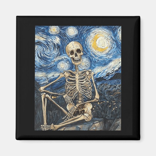 Skeleton Halloween Costume Style Magnet (Front)