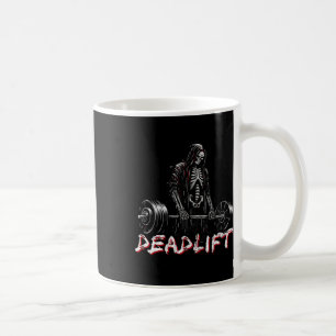 Skeleton Halloween Gym Jokes Weightlifting Workout Coffee Mug