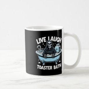 Skeleton Halloween Live Laugh Toaster Bath Design  Coffee Mug